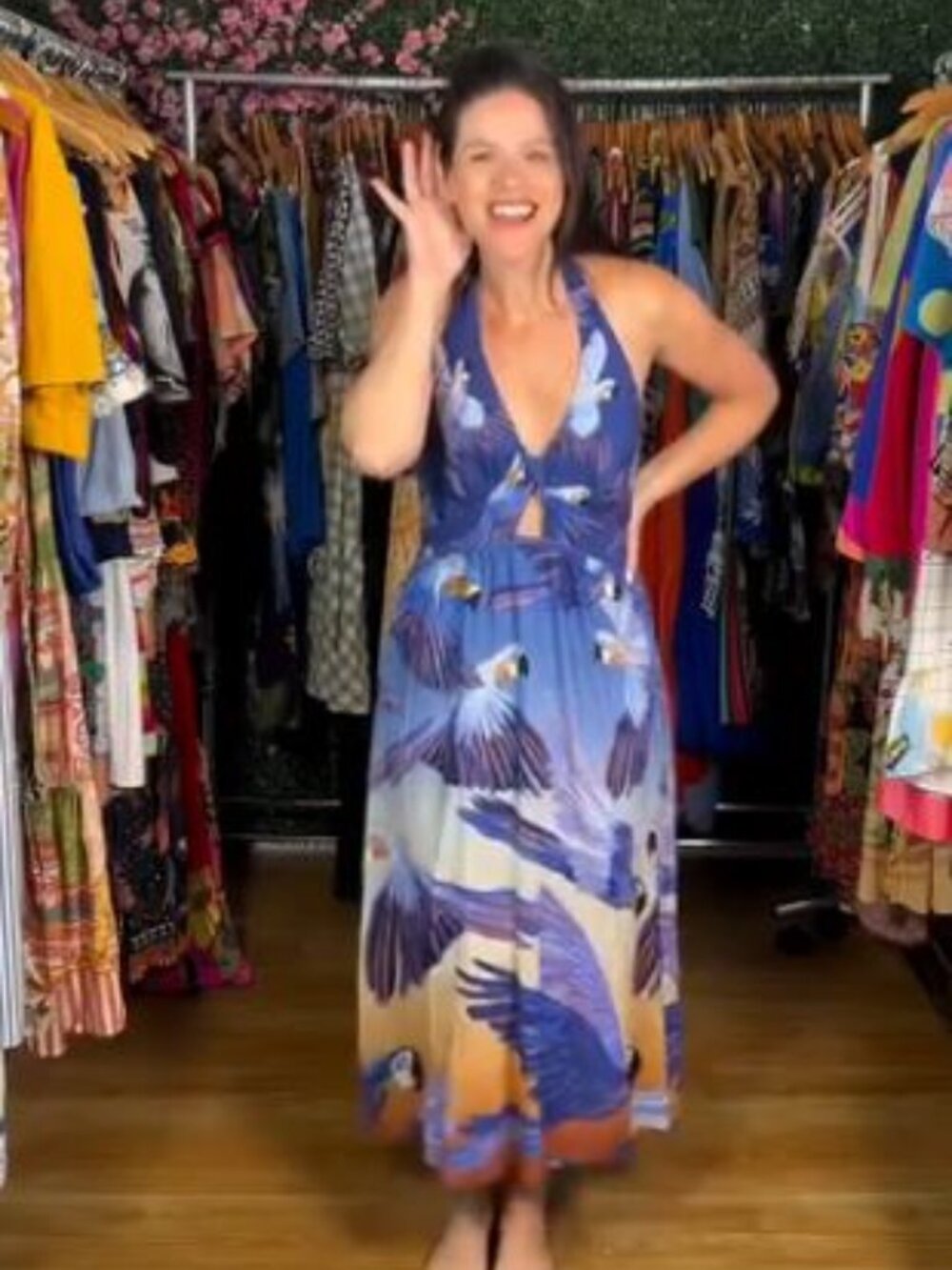FARM Rio Night Fly Cropped Maxi sz M NWT - Picture 3 of 10
